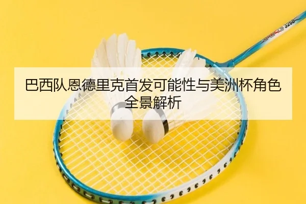 巴西队恩德里克首发可能性与美洲杯角色全景解析